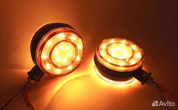 Фонари Серьги-леденцы диодные 12/24В (к-т 2шт)