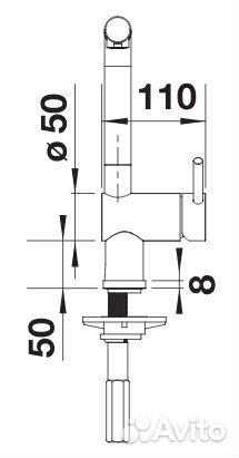 Смеситель Blanco Linus-S черный матовый 525807 нов