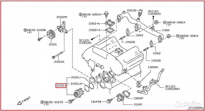 Помпа ORG B1010JK00C nissan