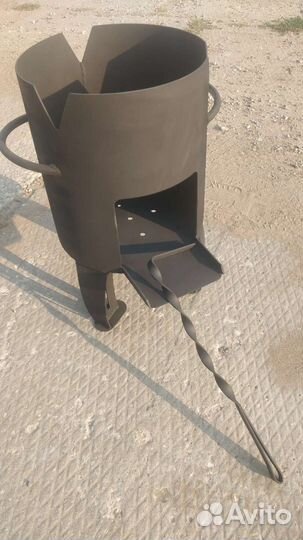 Печь+казан 12 л+кочерга+ шумовка