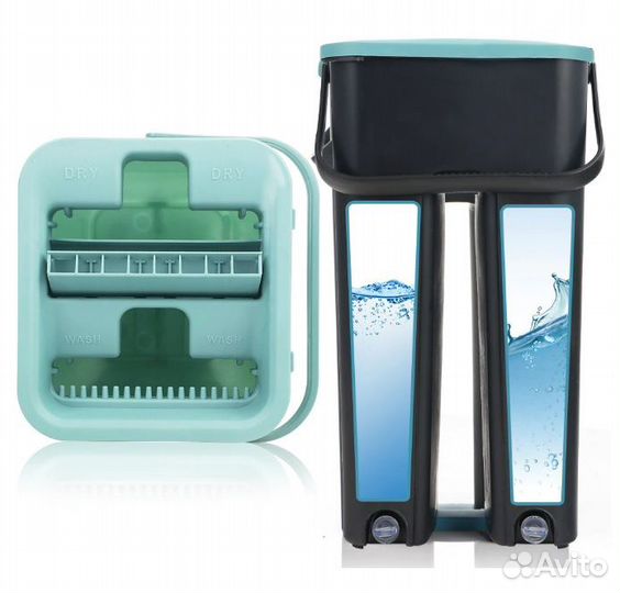 Швабра + ведро с отжимом автомат без рук новая