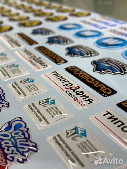 Печать объемных стикеров со смолой 3D