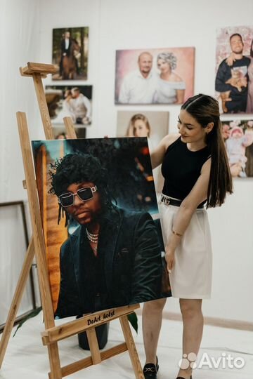 Портрет по фото на холсте, картина на холсте