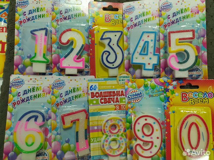 Свечи- цифры для торта