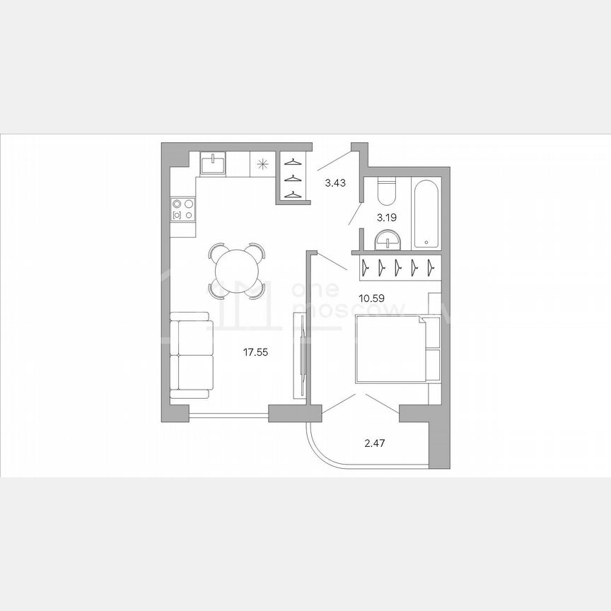 1-к. квартира, 37 м², 20/28 эт.
