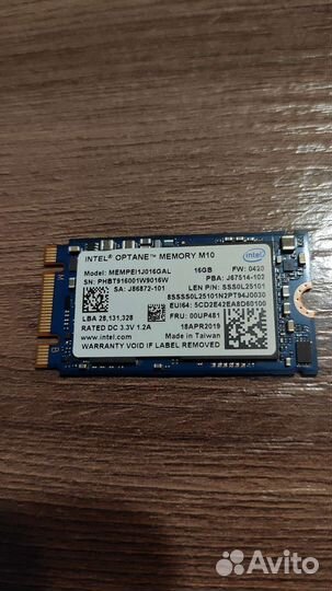 Intel optane m10 16gb