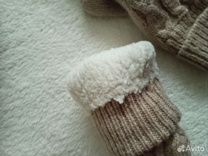 Шапка, шарф и варежки зимние для девочки