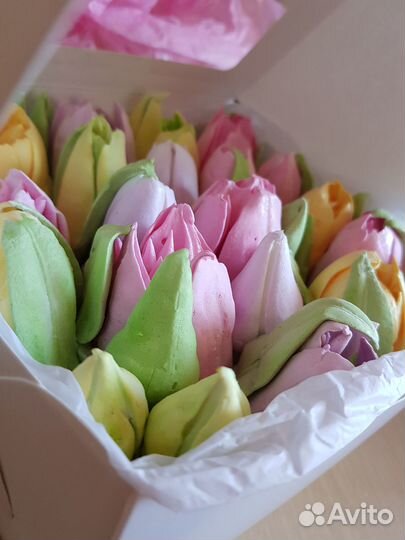 Съедобные букеты из зефира