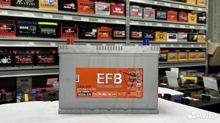 Аккумулятор Tubor EFB 100 Ач прям 850 А