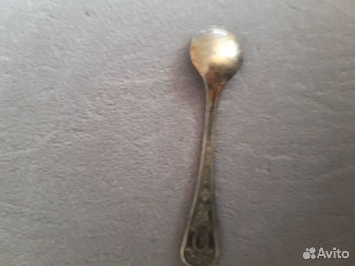 Солонка+ ложечка Мельхиор СССР