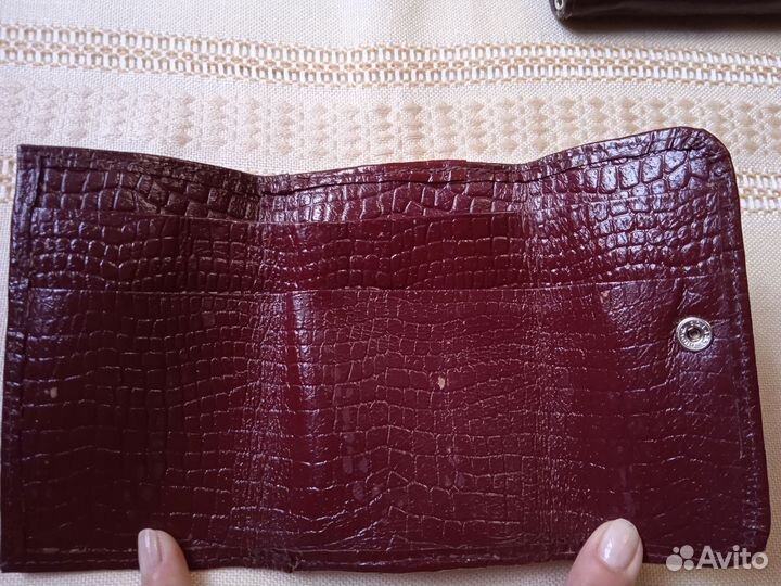 Кошелек женский винтаж СССР натуральная кожа