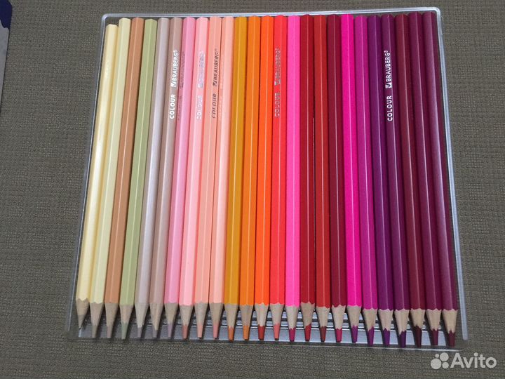 Цветные карандаши новые Brauberg 100 цветов