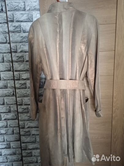 Кожаный плащ из натуральной кожи