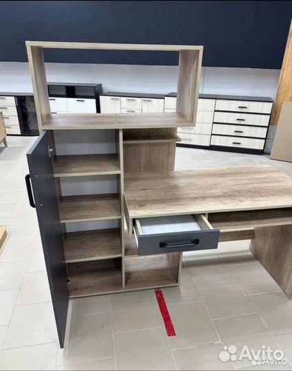 Прима стол письменный дуб каньон/графит