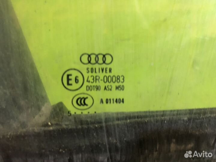 Стекло двери передней с механизмом Audi A6 C6