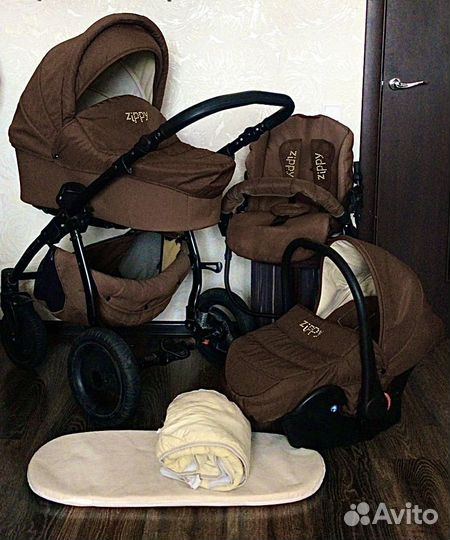 Коляска 3в1 Zippy Коричневая