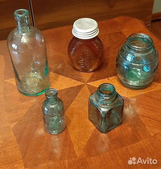 Старые бутылки и банки 1940-1990 годов