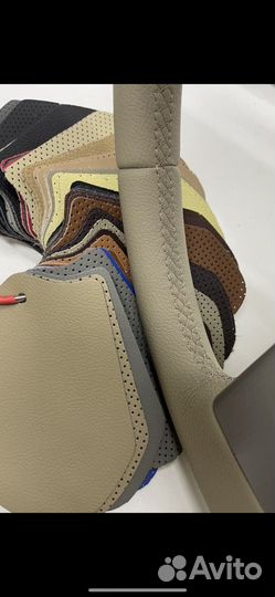 Бежевый руль (эко-кожа)