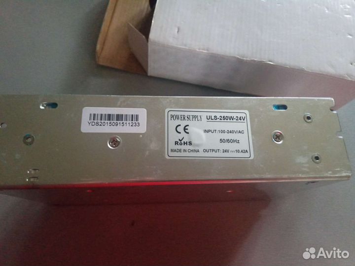 Блок питания 24V 250 W 10,5A новый