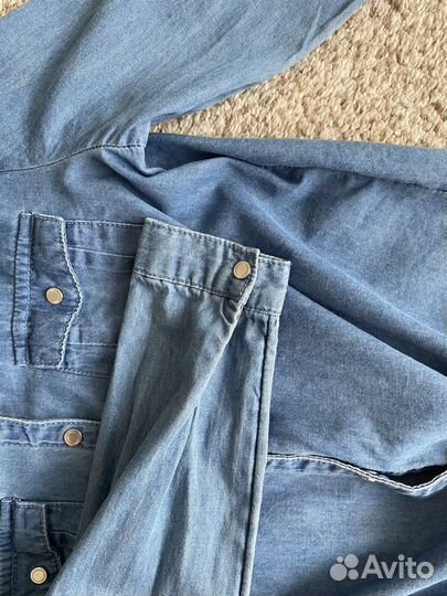 Джинсовая рубашка Kiabi новая 140