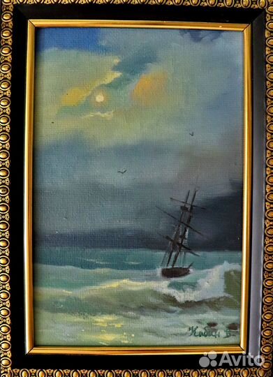 Картина маслом на картоне