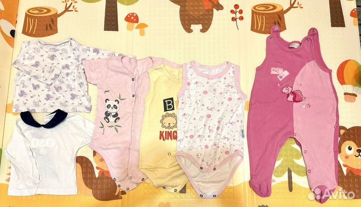 Вещи на девочку от 0 до 7 месяцев пакетом