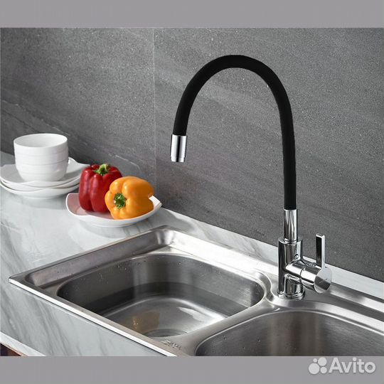 Смеситель LR4898-2 c черный Zerix