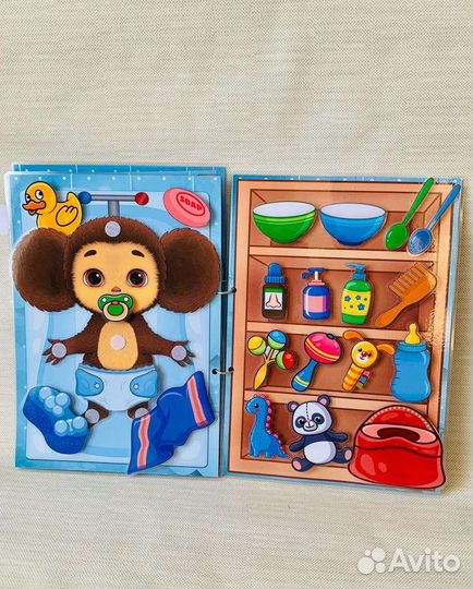 Чебурашка игра на липучках