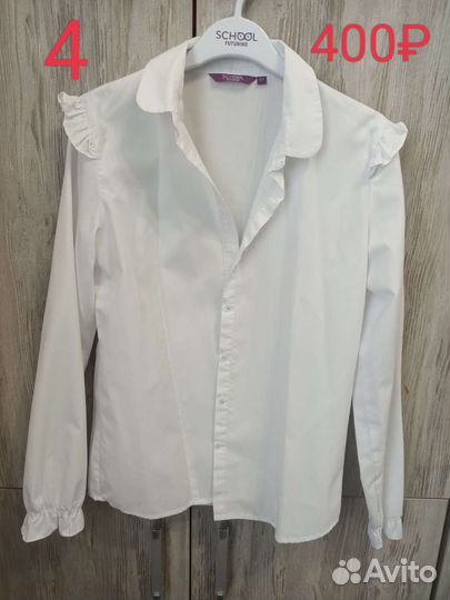 Блузка белая школьная 158-164