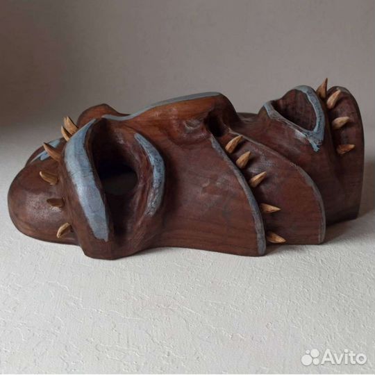 Маска деревянная Интерьерная маска Ручная работа