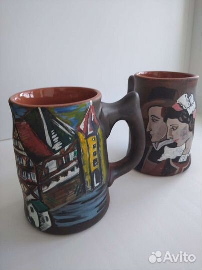 Глиняная кружка для декора