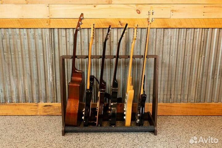 Деревянная гитарная стойка для нескольких гитар