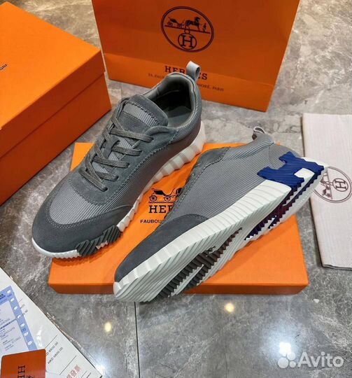 Кроссовки мужские текстиль замша Hermes H 39-45