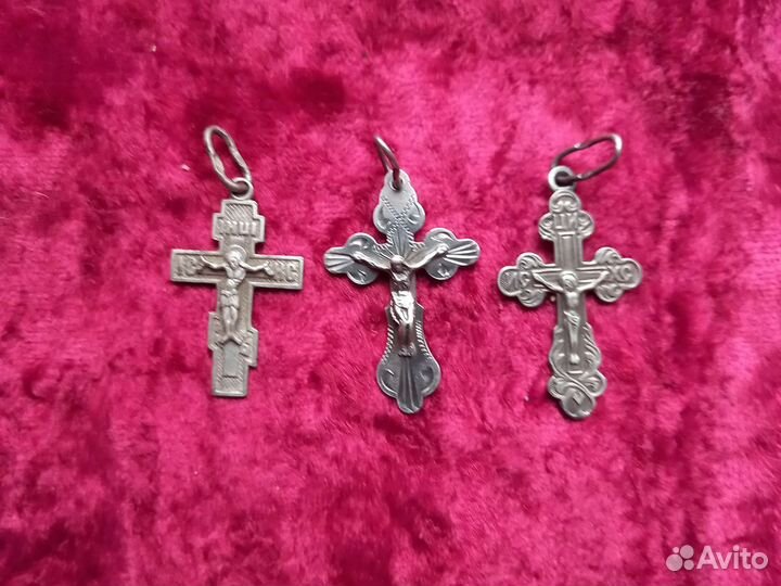 Крестик серебро 925