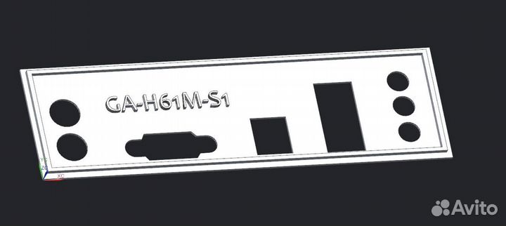 Заглушка на материнскую плату GA-H61M-S1