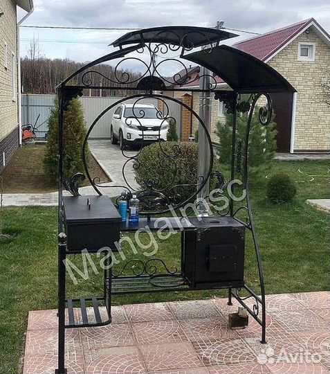 Мангал с крышей