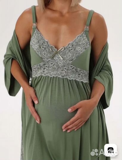 Халат и сорочка для беременных и кормящих 48 50