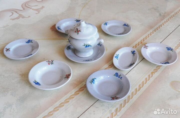 Фарфоровый сервиз для кукол ретро