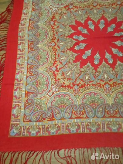 Павлопосадский платок, 125*125, шерсть