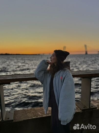 Джинсовый бомбер