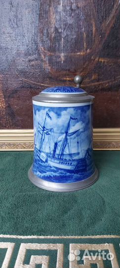 Пивная кружка genuine blue china nautica 1983