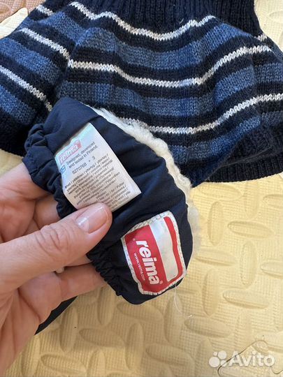 Зимняя шапка шлем Totti + краги Reima 5 лет