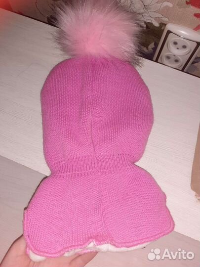 Шапка шлем для девочки