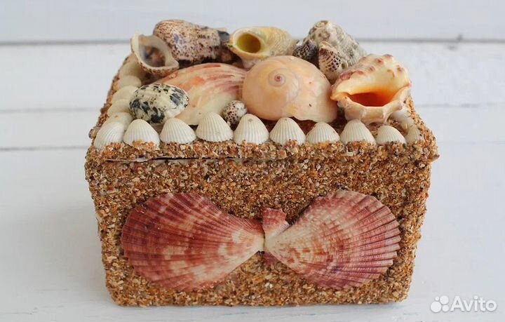 Морские ракушки шкатулка новая