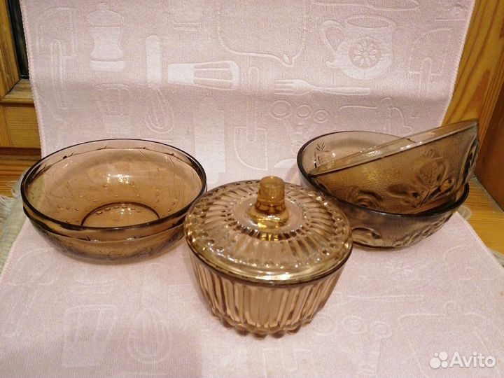 Посуда цветное стекло времен СССР