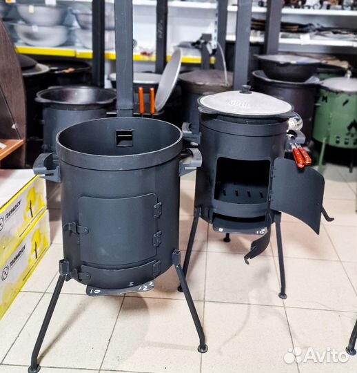 Печь под казан с трубой и зольником 2+3мм, 3+3мм