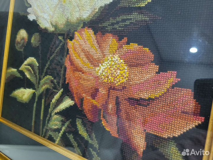 Картина вышитая крестом ручная работа