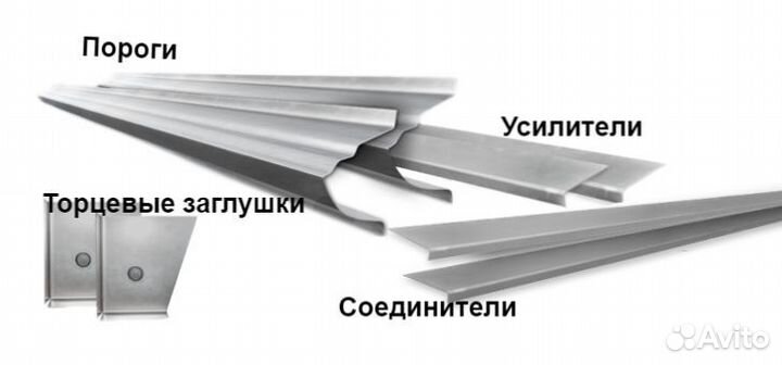 Ремонтный порог правый на LADA Priora