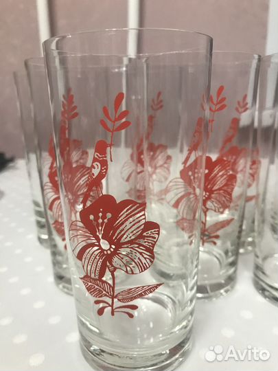 Набор стаканов из стекла с рисунком 290 мл.-11 шт