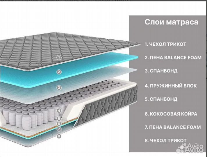 Матрас ортопедический новый 160х200